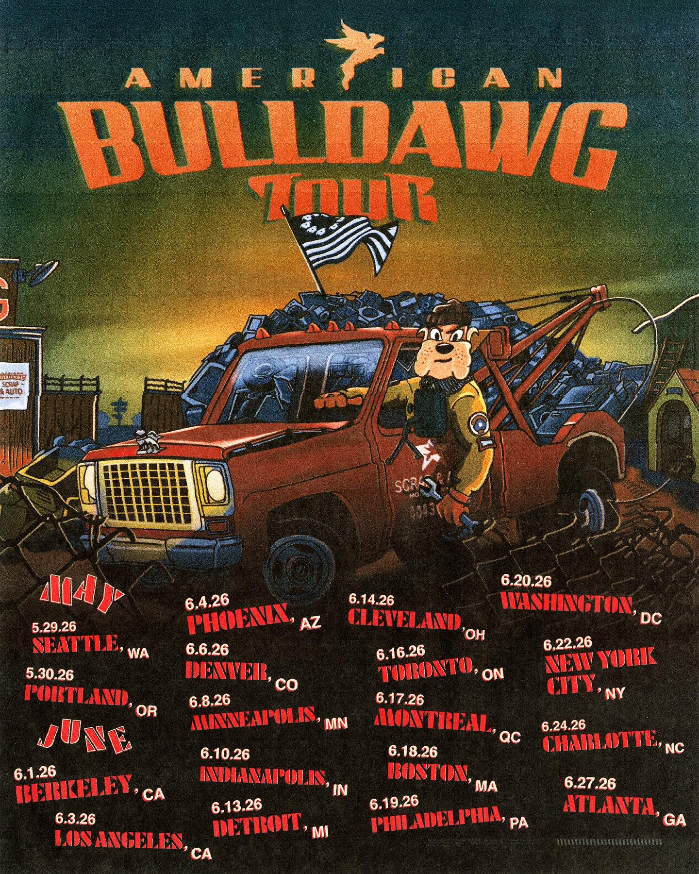 Kenny Mason American BULLDAWG Tour Poster 2026